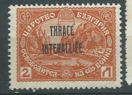 BULGARIE / THRACE - Timbres De Bulgarie Surchargés " Thrace Interalliés  - Yvert N° 39*   Ae 231 28 - Guerra