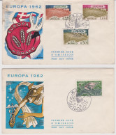 Monaco Europa CEPT 1962 On 2 FDC - Brieven En Documenten