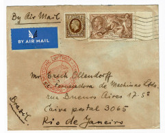Great Britain, 1938, # SG 395, 399, London- Rio De Janeiro - Briefe U. Dokumente