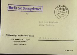 DDR: NfD-Brief Aus GEHREN Vom 16.6.76 Abs: VEB Vereinigte Holzindustrie-6305 Gehren (Thür.) - Cartas & Documentos