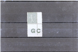 N°137 J TYPE IV -PAPIER GC N*  AVEC MANCHETTE GC - Neufs