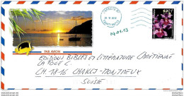 G - 498 - Enveloppe Envoyée De Papeete En Suisse 2012 - Lettres & Documents