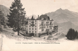 Suisse Feydey Leysin Hotel Du Chamossaire Et Le Chaussy CPA H + Timbre Cachet 1905 - Fey