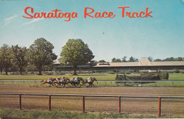 SARATOGA SPRINGS    2 POSTCARDS  SARATOGA RACE TRACK    NICE VIEWS.     RARE - Saratoga Springs