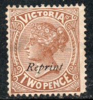 VICTORIA (Australia) Sello Nuevo Años 1881-83 REINA VICTORIA, Sobresellado Reprint – Valorizado En Catálogo U$S 50.00 - Ungebraucht