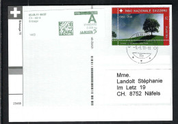 SUISSE 2011: CP Ill. De Brissago (TI) Pour Näfels (GL) - Lettres & Documents