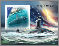 CHAD 2023 MNH Submarines U-Boote Sous-marins S/S - OFFICIAL ISSUE - DHQ2340 - Sottomarini