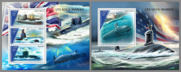 CHAD 2023 MNH Submarines U-Boote Sous-marins M/S+S/S - IMPERFORATED - DHQ2340 - Submarines