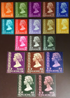 Hong Kong 1975 New Values & Watermark Definitives Set MNH - Unused Stamps