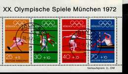 Bund Block 08 Olympische Spiele München Used Gestempelt Verschiedene Tagesstempel - 1959-1980