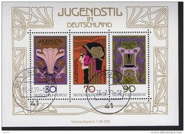 Bund Block 14 Jugendstil Used Gestempelt (Tagesstempel) - 1959-1980