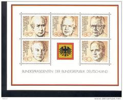 Bund Block 18 Bundesprasidenten  Postfrisch ** MNH Neuf - 1981-1990