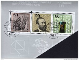 Bund Block 19 Weltpostkongress Used Gestempelt (Tagesstempel) - 1959-1980