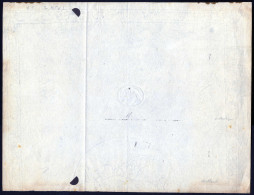 Cover 1820, "Cavallini", Lettera Con Impressione A Secco 25 C. Mezzo Foglio Non Usato, Firmato AD, Sass. 5 / 900,- - Sardinien