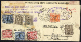 Cover 1944, Piego Raccomandato Del 7.9.1944 Da Rovate (Brescia) A Cuggiono (Mi) Con Tassa A Carico Del Destinatario, Tas - Autres & Non Classés