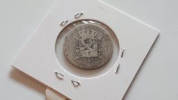 BELGIQUE LEOPOLD II 1 FRANC ARGENT 1830-1880 INDEPENDANCE CROIX INCOMPLETE ONLY 545222 EX. COTES : 6€-20€-60€-150€ - 1 Franc