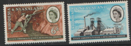 Rhodesia And Nyasaland  1961  SG  38-9  Commonwealth  Mining Unmounted Mint - Rhodesien & Nyasaland (1954-1963)