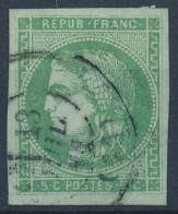 [O SUP] N° 42B, 5c Vert-jaune, Belles Marges Régulières - Très Frais - Cote: 220€ - 1870 Emission De Bordeaux