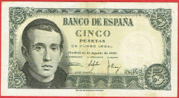 Espagne - Billet De 5 Pesetas - Jaime Balmes - 16 Août 1951 - P140a - 5 Peseten