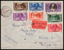 Vatikan 1938: Einschreibebrief  | R-Zettel | Citta Del Vaticano, Dresden - Briefe U. Dokumente