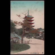 Japan 1910: Ansichtskarte / Marineschiffspost | Japan, Pagode, Surusawa | Yokohama, Leipzig - Other & Unclassified