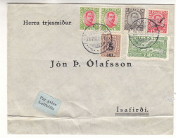 Islande - Lettre De 1928 - Oblit Reykjavik - Exp Vers Isafirdi - Avec Timbre 5 Sur 16 - Rare - Valeur 90 € ++ - Lettres & Documents