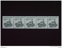 USA Verenigde Staten Etats-Unis D'Amerique United States 1995 Train à Crémaillère Timbre Roulette Rol 5x Yv 2357 MNH ** - Bandes & Multiples