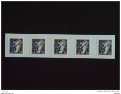 USA Etats-Unis United States 1995 Noel  Ange Angel Roulette Rolzegel Coil 5 X Sc # 3012 ??  Yv 2456a MNH ** - Tiras Cómicas & Múltiples