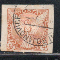 CZECHOSLOVAKIA CESKA CECOSLOVACCHIA 1918 1920 IMPERF. NEWSPAPER STAMPS WINDHOVER 50h USED USATO OBLITERE' - Newspaper Stamps