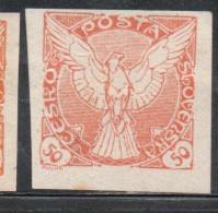 CZECHOSLOVAKIA CESKA CECOSLOVACCHIA 1918 1920 IMPERF. NEWSPAPER STAMPS WINDHOVER 50h MH - Newspaper Stamps