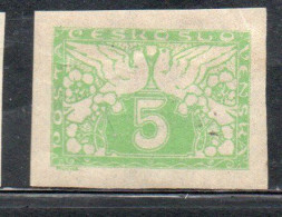 CZECHOSLOVAKIA CESKA CECOSLOVACCHIA 1919 1920 SPECIAL DELIVERY STAMPS DOVES 5h MH - Timbres De Service