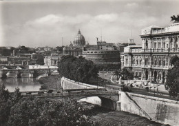 T4310 Roma - Lungotevere - Castel Sant'Angelo E Basilica Di San Pietro - Panorama / Non Viaggiata - Castel Sant'Angelo