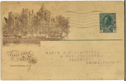 Canada - Montréal - Place Viger Hotel - Canadian Pacific Railway Company - Entier Postal 1 Cent Vert - 1903-1954 Rois