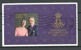 DENMARK Dänemark Danmark 2017 Royal Golden Wedding S/s Joint Issue Denmark, Faroe Islandss/s, Used - Blocs-feuillets