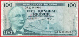 Islande - Billet De 100 Kronur - Tryggvi Gunnarsson - 29 Mars 1961 - P44a - Iceland