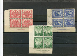 AUSTRALIA - 1946  PEACE   SET  BLOCK OF 4  FINE USED  SG 213/15 - Gebruikt