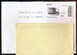 Timbre Internet "Mon Timbre En Ligne", Lettre Verte (2023), Camion De La Poste, Courrier, Paquets - Covers & Documents