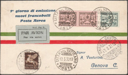 Lotto 98 12//3/1930 - Areogramma Roma-Vaticano-Genova. SPL - Marcophilia (AirAirplanes)