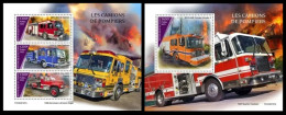 Chad  2023 Fire Engines. (127) OFFICIAL ISSUE - Camions