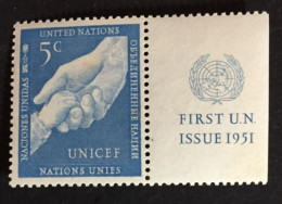 1951 - United Nations UNO UN ONU -  UNICEF UN Children's Fund - Unused - Nuevos