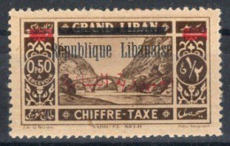 Grand Liban  Timbre-Taxe N°21* Neuf Charnière TB Cote : 2.50 € - Timbres-taxe