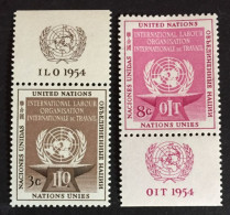 1954 - United Nations UNO UN ONU - ILO - UN - International Labor Organization  - Unused - Nuevos