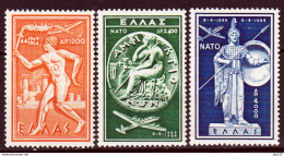 Grecia 1954 Posta Aerea Unif. A66/68 **/MNH VF - Unused Stamps