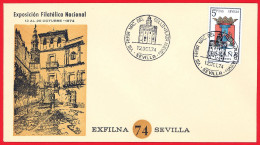 España. Spain. 1974. Matasello Especial. Special Postmark. VII Feria Nac. Del Sello. Plaza Nueva. Sevilla - Franking Machines (EMA)