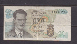 BELGIUM - 1964 20 Francs Circulated Banknote As Scans - Otros & Sin Clasificación