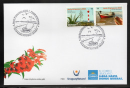 URUGUAY 2022 (Fishing, Ship, Lighthouse, Animal, Prawn, Penaeus Paulensis, Aloe, Succulent Plant) - 5x FDCs START 20%OFF - Mouettes