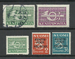 FINLAND FINNLAND 1941-43 Feldpost Field Post War Military Lot, Mint & Used - Militärmarken