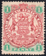 Rhodesia 1897 SG42 1d Scarlet And Emerald (die III)  Mounted Mint Paper Adhesion On Reverse - Other & Unclassified