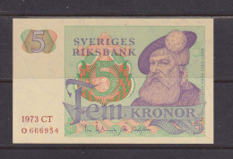 SWEDEN - 1973 5 Kronor AUNC/UNC Banknote As Scans - Suecia