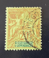 1892 Diego-Suarez Yv 31, 20c - Oblitérés